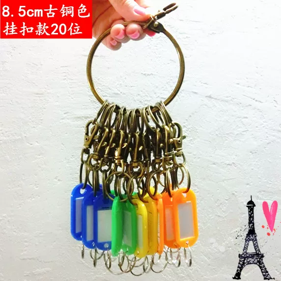 Thick stainless steel keychain ring can be marked with category lock key locks.
