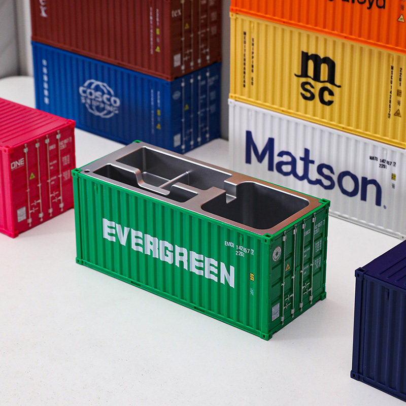 20尺1:30集装箱模型摆件仿真塑料笔筒名片盒商务礼品可定制加印图,淘宝优惠券,粉丝福利购,淘宝优惠卷