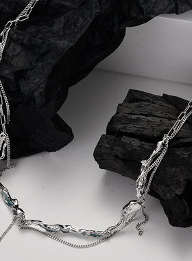 南风歌原创设计《冰川》锁骨链项链S925银气质甜酷辣妹女生礼物