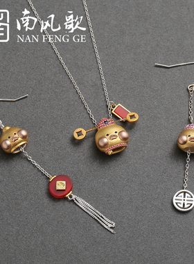 玻尿酸鸭项链纯银情侣时尚