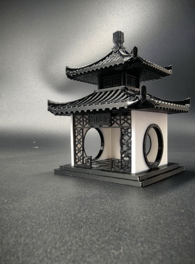 3D打印亭子摆件装饰摆景古代江南楼