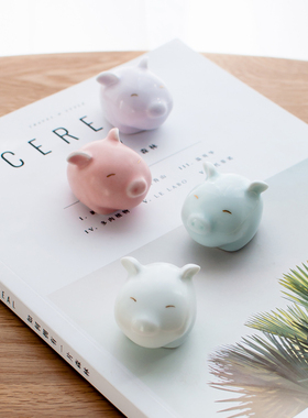 可爱风书桌面开运一对创意陶瓷