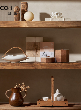原木风餐厅厨房餐边柜装饰品摆件
