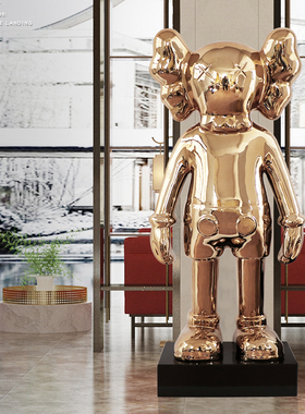 暴力熊大摆件样板房卡通kaws公仔