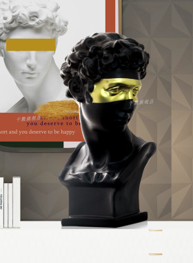 抽象样板房人物软装饰品大卫雕塑