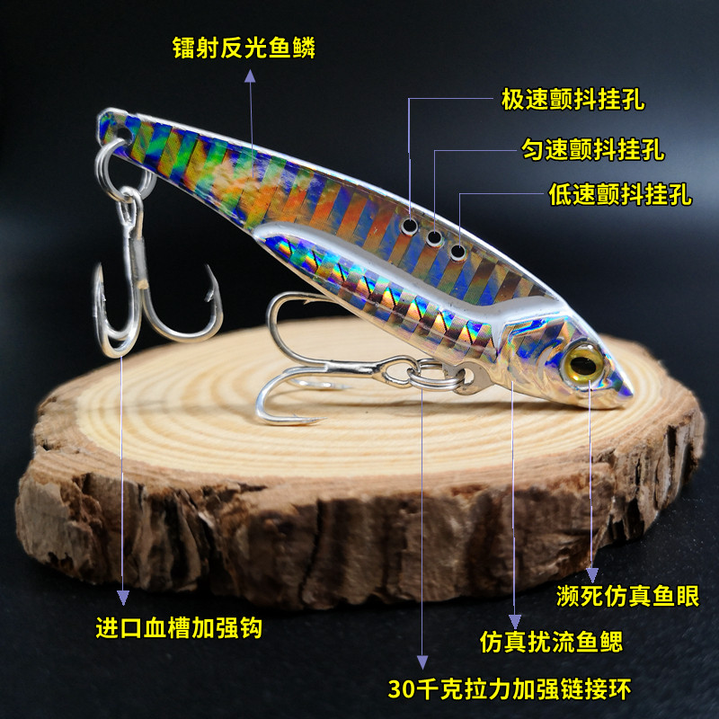 远投VIB路亚饵亮片鱼饵黑鱼翘嘴鲈鱼专杀沉水龙牙金属小假饵套装_虎窝淘