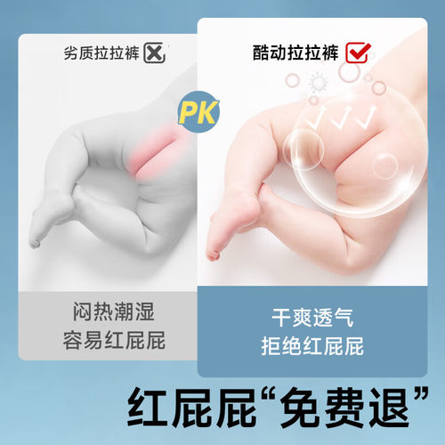 【大吸量】爹地宝贝酷动拉拉裤纸尿裤S-XXXL码婴儿学步裤透气超薄 - 图0