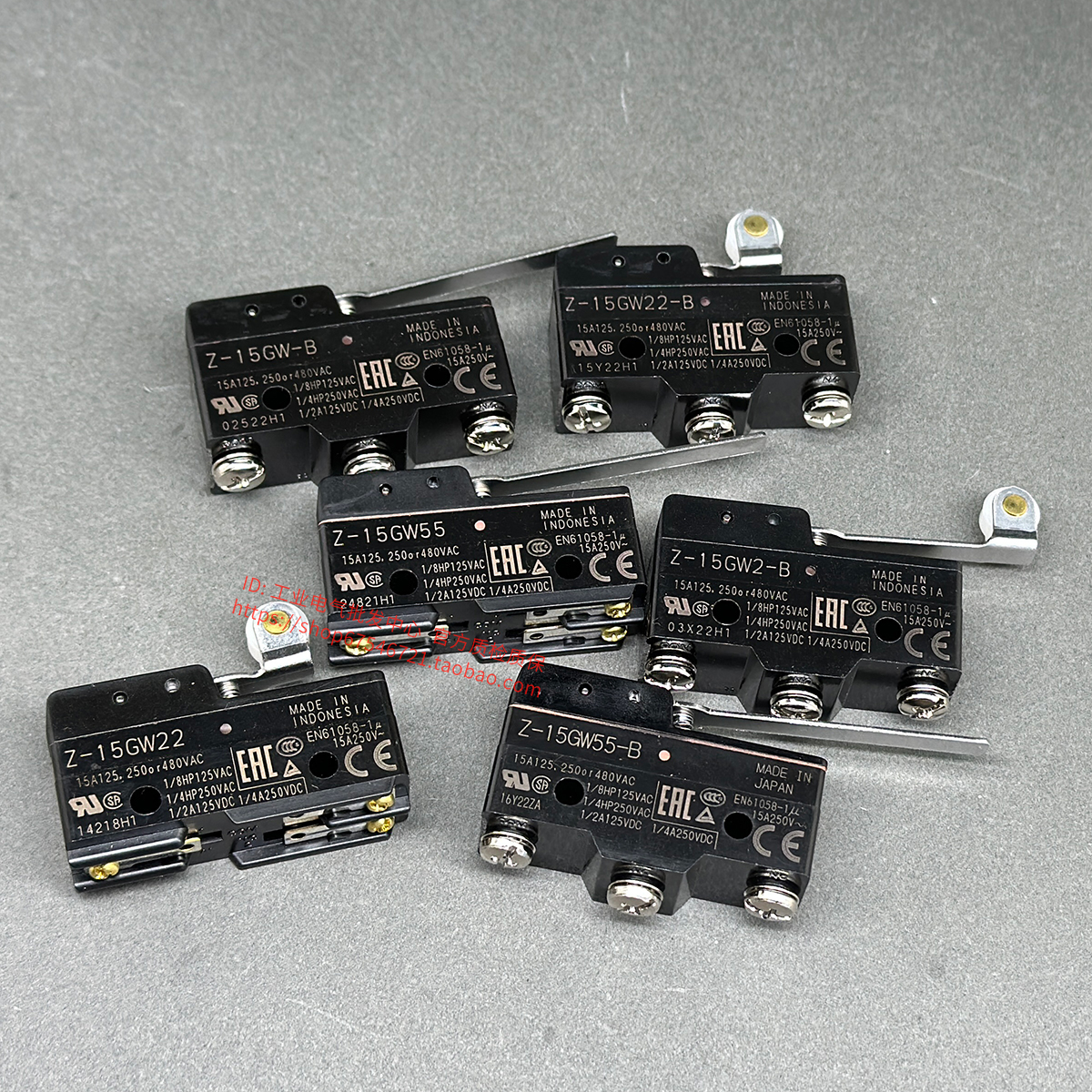 原装欧姆龙Z-15GW22-B微动开关15GW2/GW22613/GW255/2255/2277-B-图0