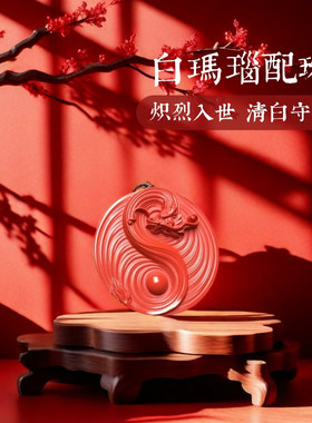 【太极龙】高含量朱砂吊坠生日礼物护身招财送朋友男友旺运本命年