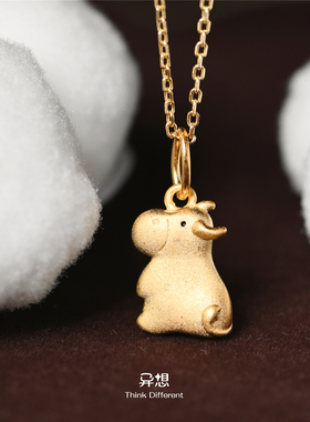 纯银项链礼物生肖牛情侣吊坠情侣