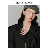 TKSTYLEACC Retro Metal Stripes Европейские и американские модные и холодные простое кольцо ретро широкое кольцо