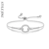 Модный браслет, золотое ювелирное украшение, искусственная изысканная инкрустация камня, стиль, 14 карат, розовое золото, с драгоценным камнем