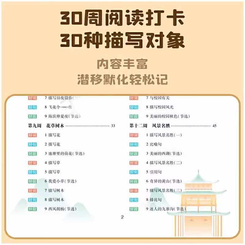 【抖音同款】小橙同学337晨读法小学英语美文作文答题模板一二三四五六年级通用版优美句子积累大全古诗文词晨诵晚读课外阅读书籍