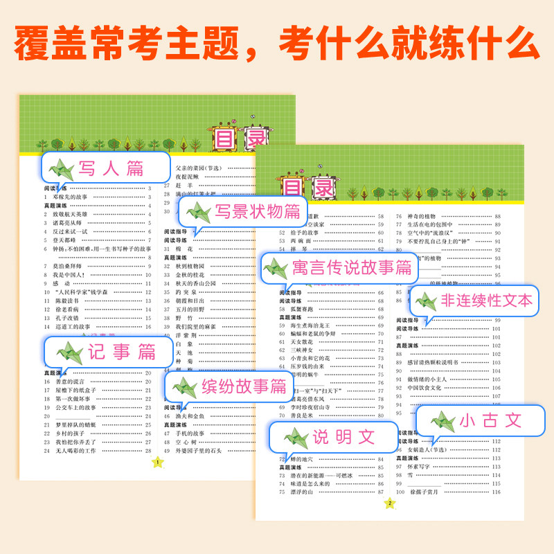 新版阅读理解专项训练书小学一二三四五六年级上册下册语文阅读理解训练题人教版课外强化训练真题100篇答题解题技巧每日一练
