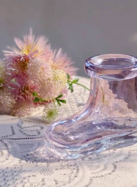 玻璃靴子花瓶笔筒化妆筒迷你花器