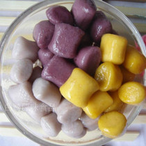 Taro Round Fresh Taro Fairy Taiwan Handmade Taro Round Sweet Mix Raw Mix Raw Mix 3 Taste 500 gr