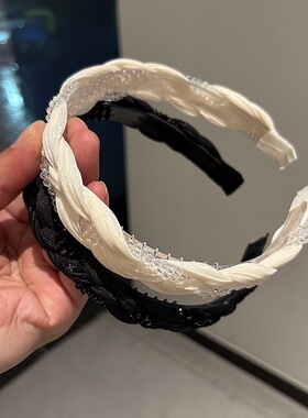 新款水晶发箍女压发洗脸发卡高级