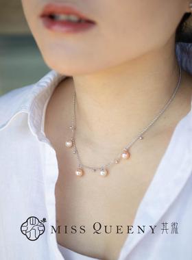 Miss韩版纯银珍珠流苏项链