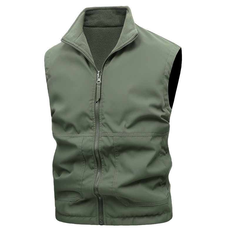 2503马甲  厂家直销M-8XL大码男士户外钓鱼工装休闲双面穿马甲中,淘宝优惠券,粉丝福利购,淘宝优惠卷