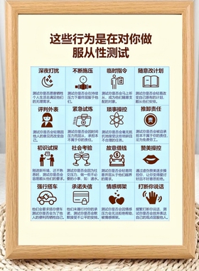服从性测试拒绝职场PUA相框摆台