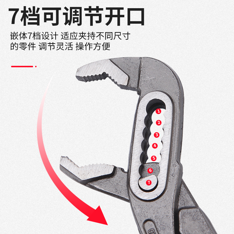 水泵钳10寸12寸多功能万用可调开口管子钳大嘴钳式扳手大口水管钳-图1