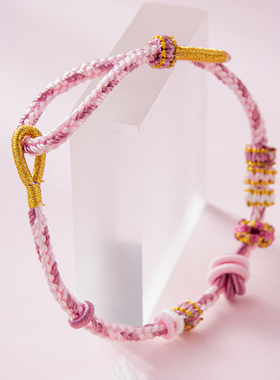 桃花结手绳礼盒装复古男女士手链