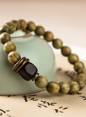 绿檀木手串创意复古文玩手把件