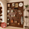 Top-level solid wood display storage rack with hole-in-the-ground holes