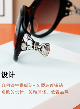 高级感镶钻蝴蝶结女式圆脸显瘦