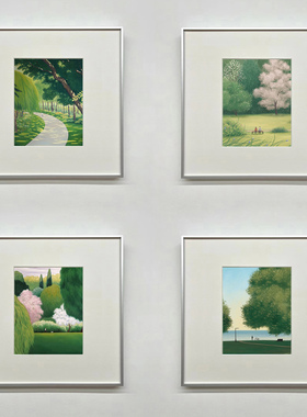 客厅餐边柜高级感组合装饰画插画儿童房卧室小众温馨艺术风景挂画