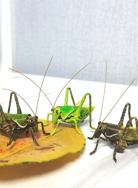 非遗手工艺品纯手工编织棕编蝈蝈摆件创意仿真昆虫礼品