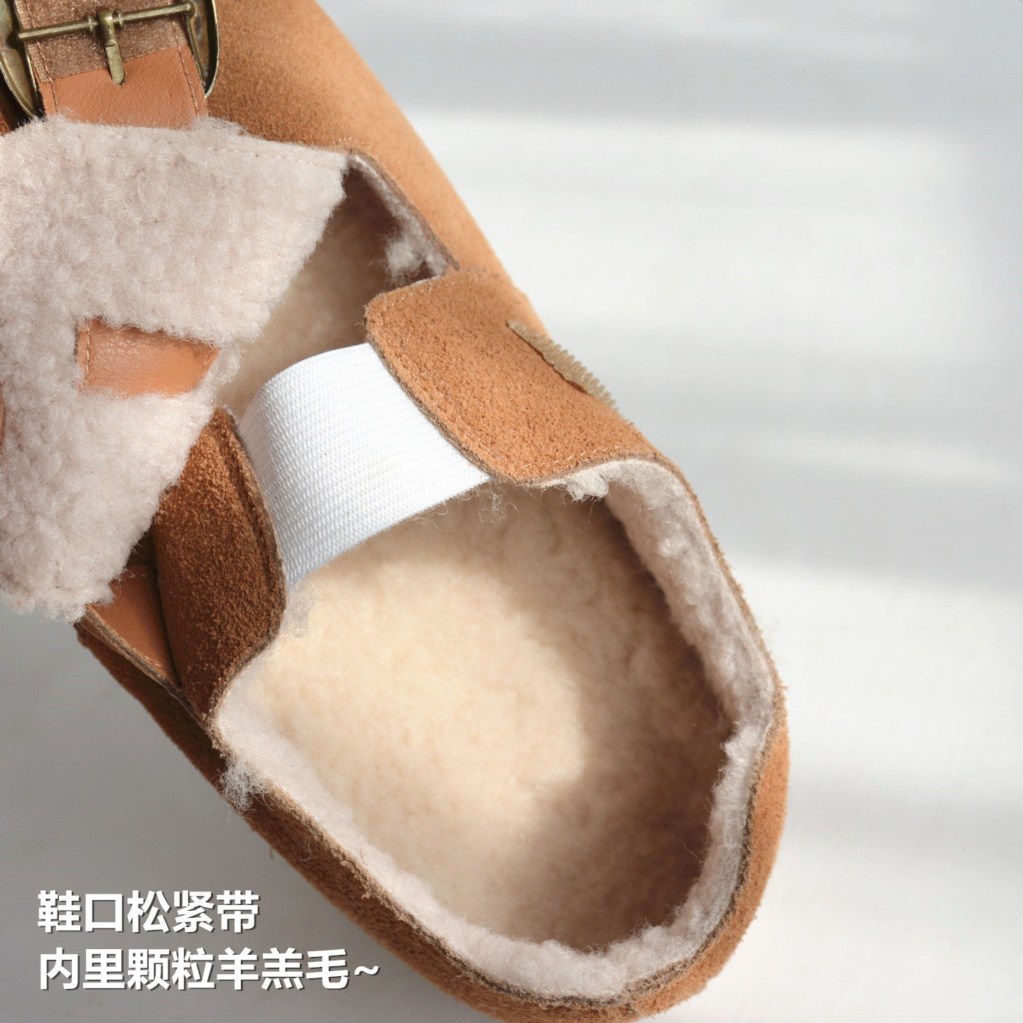 撤柜单！牛反绒加绒保暖勃肯鞋2025冬季新款复古魔术贴厚底女棉鞋,淘宝优惠券,粉丝福利购,淘宝优惠卷