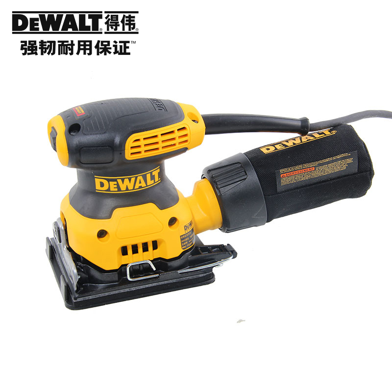 正品得伟(DEWALT)1/4平板式砂磨机砂纸机木材家具砂光机DWE6411 - 图3