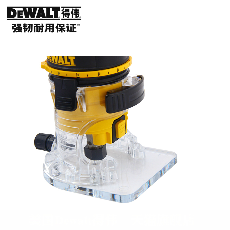 正品得伟(DEWALT)390W木工修边机木材开槽机雕刻机铣刀机DWE6000 - 图2