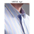 Fushen summer men's striped short-sleeved shirt skin-friendly breathable business casual inch men's clothing