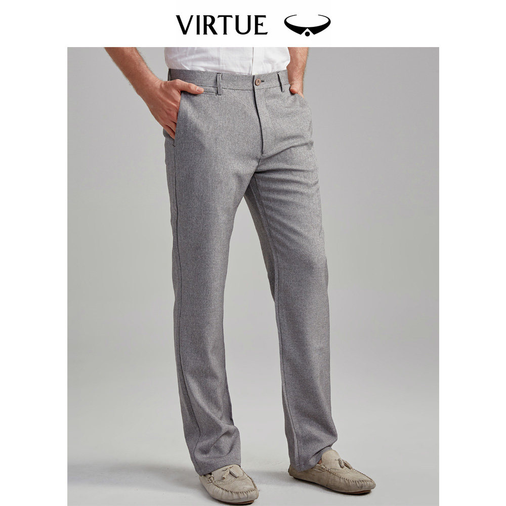Virtue 富绅 微弹抗皱斜纹面料 男式修身休闲长裤 天猫优惠券折后¥39包邮(¥139-100)2色可选