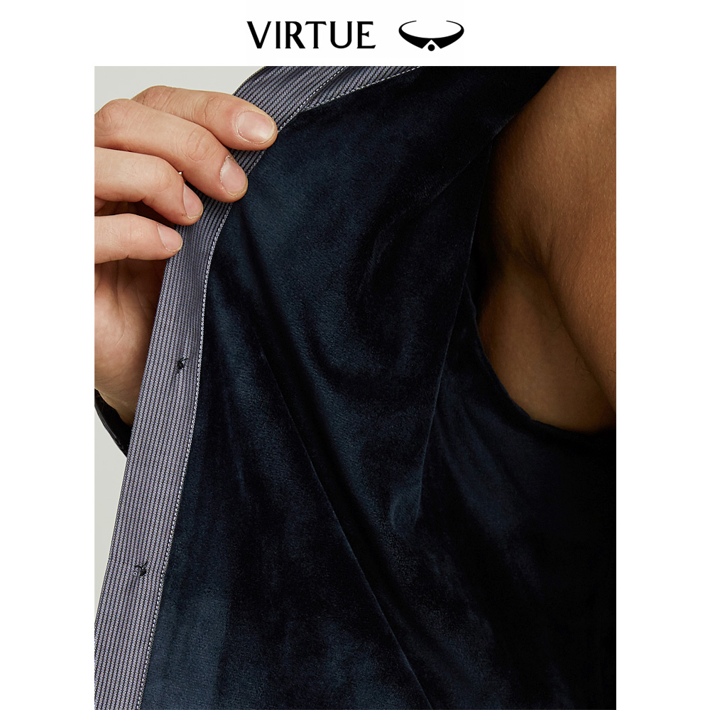 Virtue 富绅 加绒保暖 男式长袖衬衫 天猫优惠券折后￥47包邮（￥302-255）