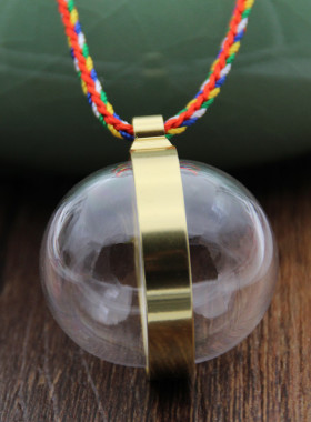 透明亚克力球形佛塔嘎乌盒吊坠挂件装甘露丸经文舍利吊坠挂件饰品