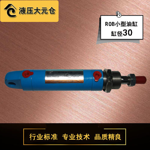 ROB30微型 小型 圆型 迷你液压油缸缸径30行程25-300可定制耳环CA - 图2