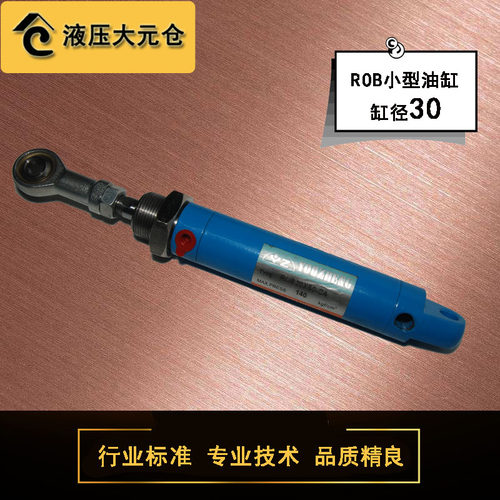ROB30微型 小型 圆型 迷你液压油缸缸径30行程25-300可定制耳环CA - 图1