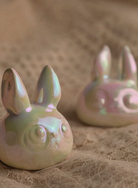 兔儿爷陶瓷礼物手工摆件