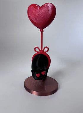 3D打印爱心猫咪治愈系摆件