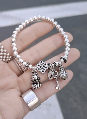 招财手链纯银性价比高复古女