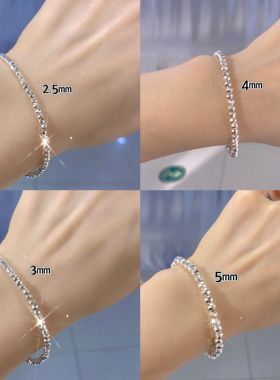 碎银几两转运珠镭射刻面女纯银