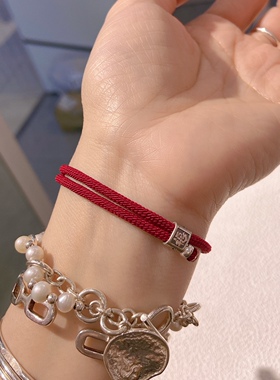 纯银护身平安手链女红绳马年新品闺蜜本命年手工手串男女同款首饰