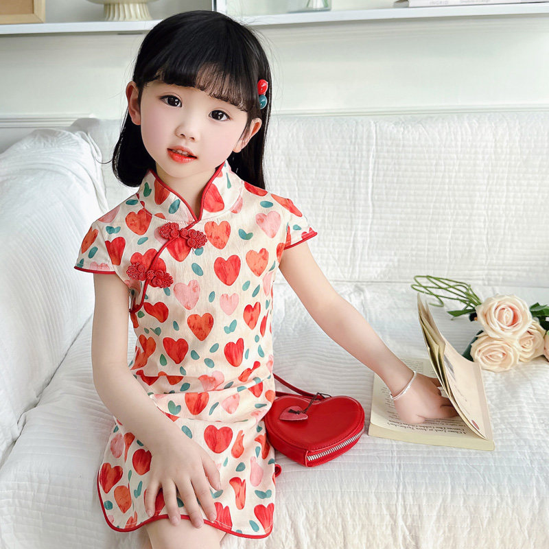 女童旗袍碎花连衣裙夏季宝宝薄款洋气公主裙子儿童夏装中国风汉服,淘宝优惠券,粉丝福利购,淘宝优惠卷