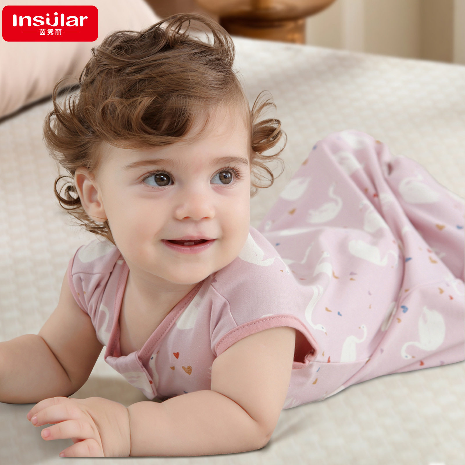茵秀丽春夏薄款全棉儿童背心睡衣防惊跳宝宝防踢被婴儿睡袋,淘宝优惠券,粉丝福利购,淘宝优惠卷