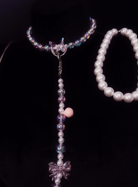 CAROLLL闪耀彩色珍珠少女蝴蝶口塞