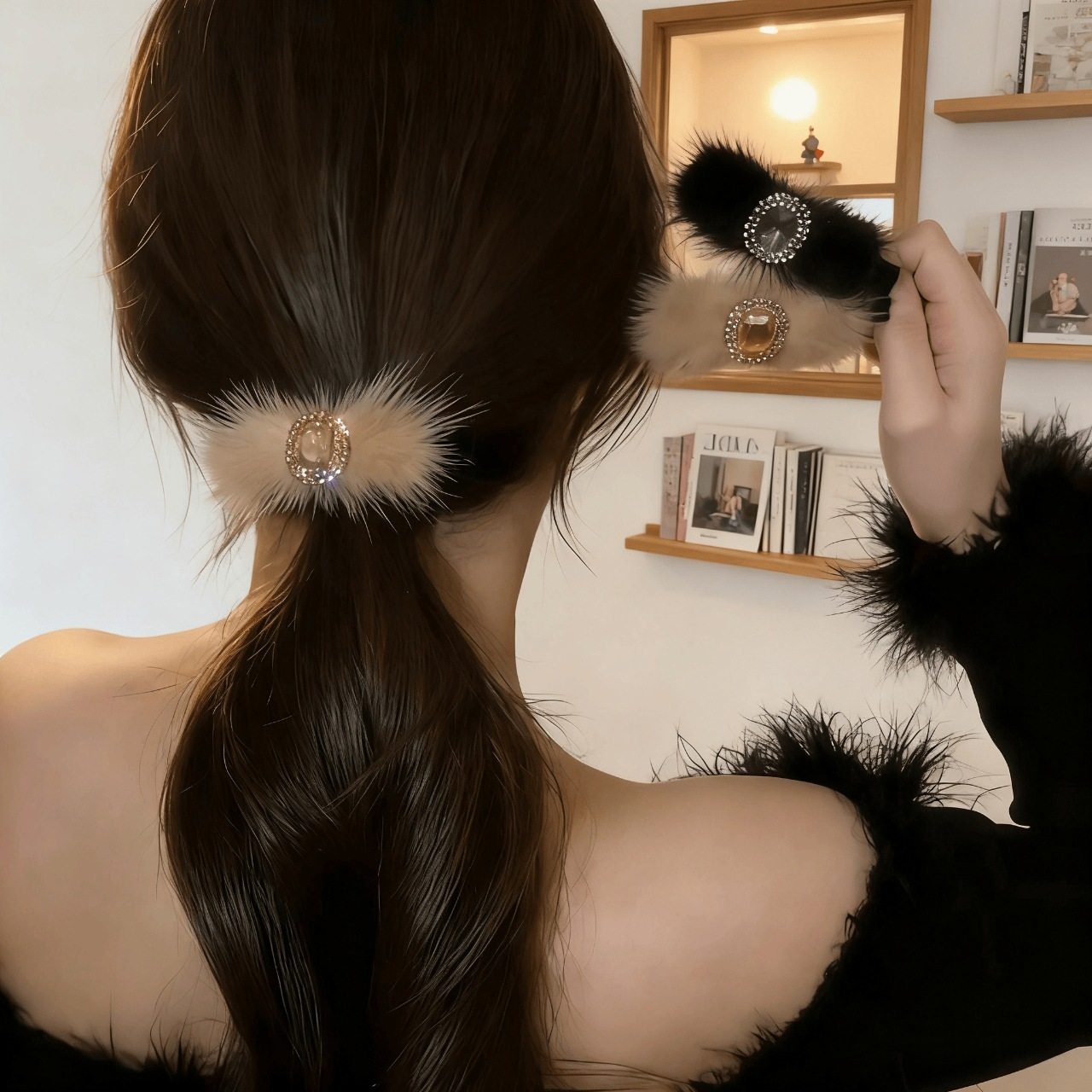 D丽新折扣 可爱小抓夹毛毛绒小号刘海夹子头饰公主头发夹侧边夹,淘宝优惠券,粉丝福利购,淘宝优惠卷