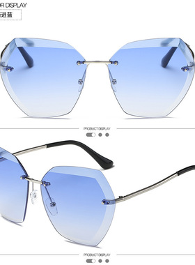 丽新折扣新款大框潮流切边墨镜